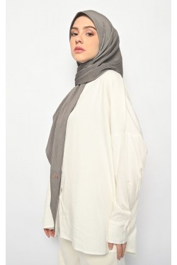 Suria Segitiga Instan Pleats Dark Grey